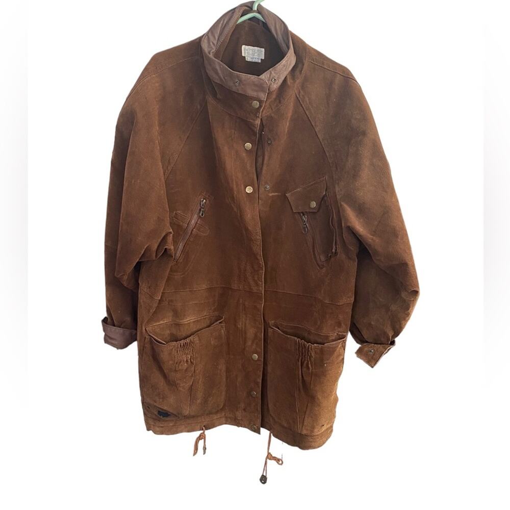 Vintage Lew Magram Suede Leather Jacket Large - Picture 5 of 13